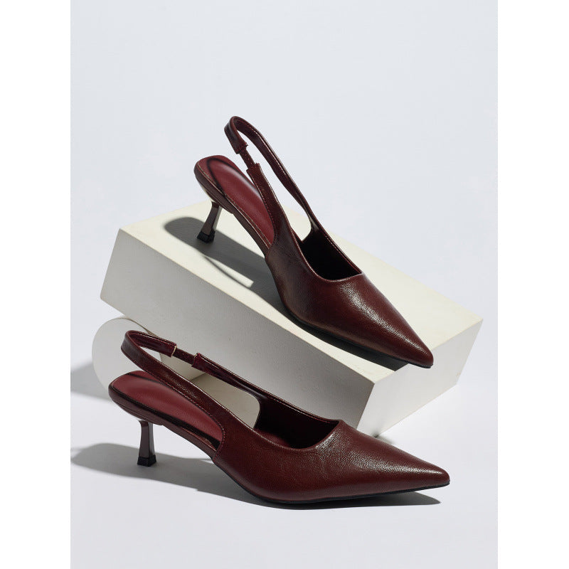 Sexy Closed Toe Sandals Wild Pointed Toe Slingback Women Shoes